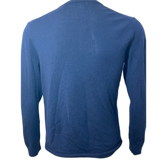 Gap Men’s Sweater M Navy Blue Vintage Long Sleeve V-Neck Classic Preppy Casual - Picture 2 of 11